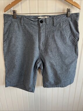 Ezekiel Men's Slate Chambray Flat Front Shorts